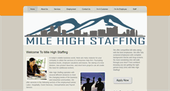 Desktop Screenshot of milehighstaffing.com